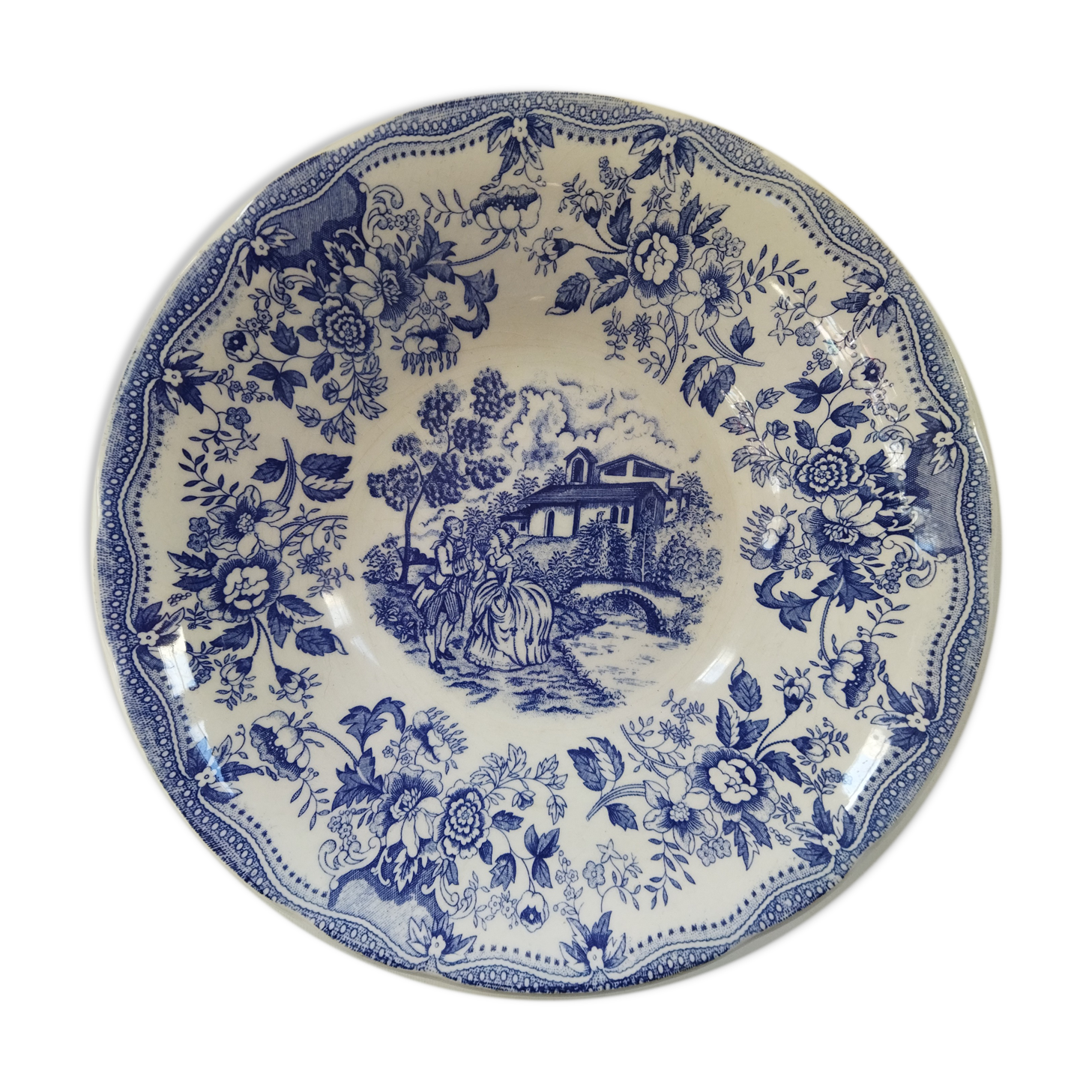 Plat creux bleu & blanc ironstone tableware c.p.