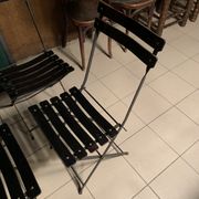 4 folding chairs Habitat 80s plastic and metal