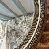 Miroir ancien ovale noeud 1800