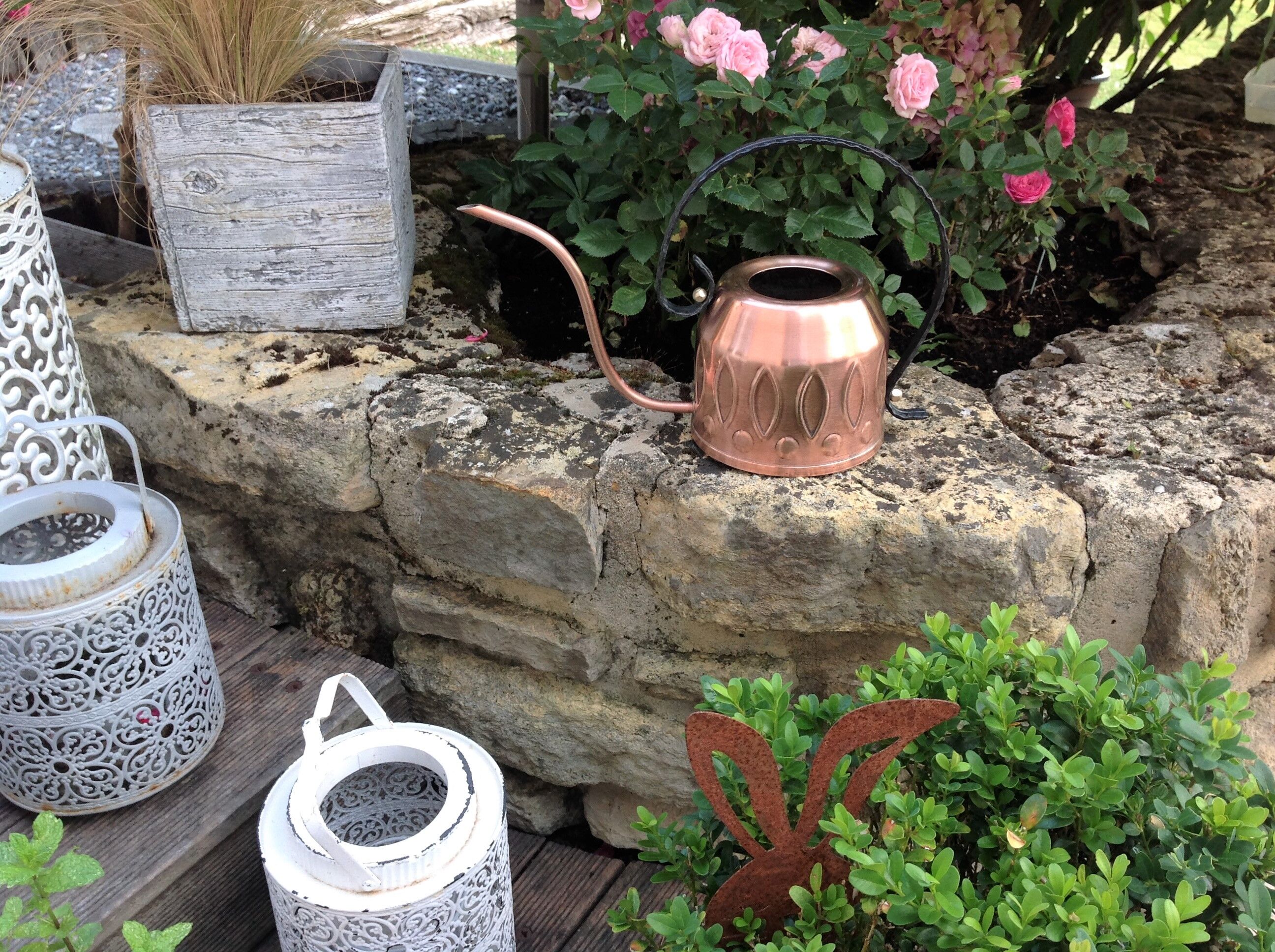 Vintage red copper watering can 60s/70s