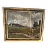 Paysage signé de 1977