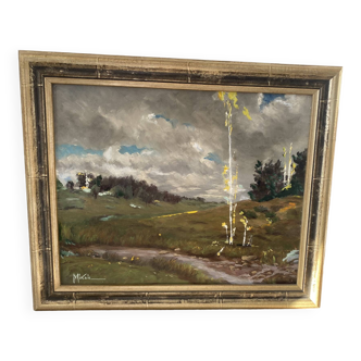 Signed landscape from 1977