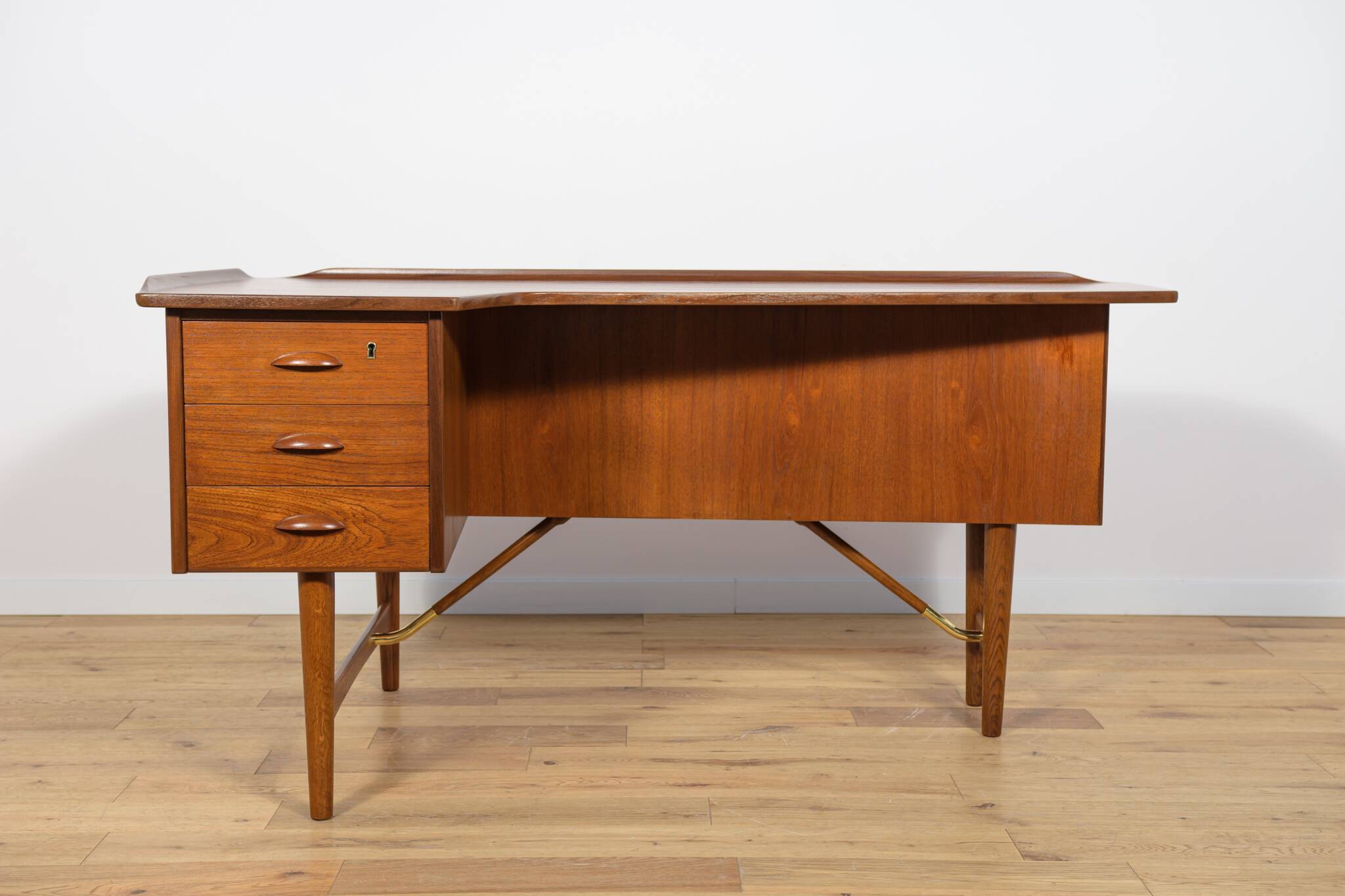 Mid Century Boomerang Teak Desk by Peter Løvig Nielsen, Denmark, 1970s