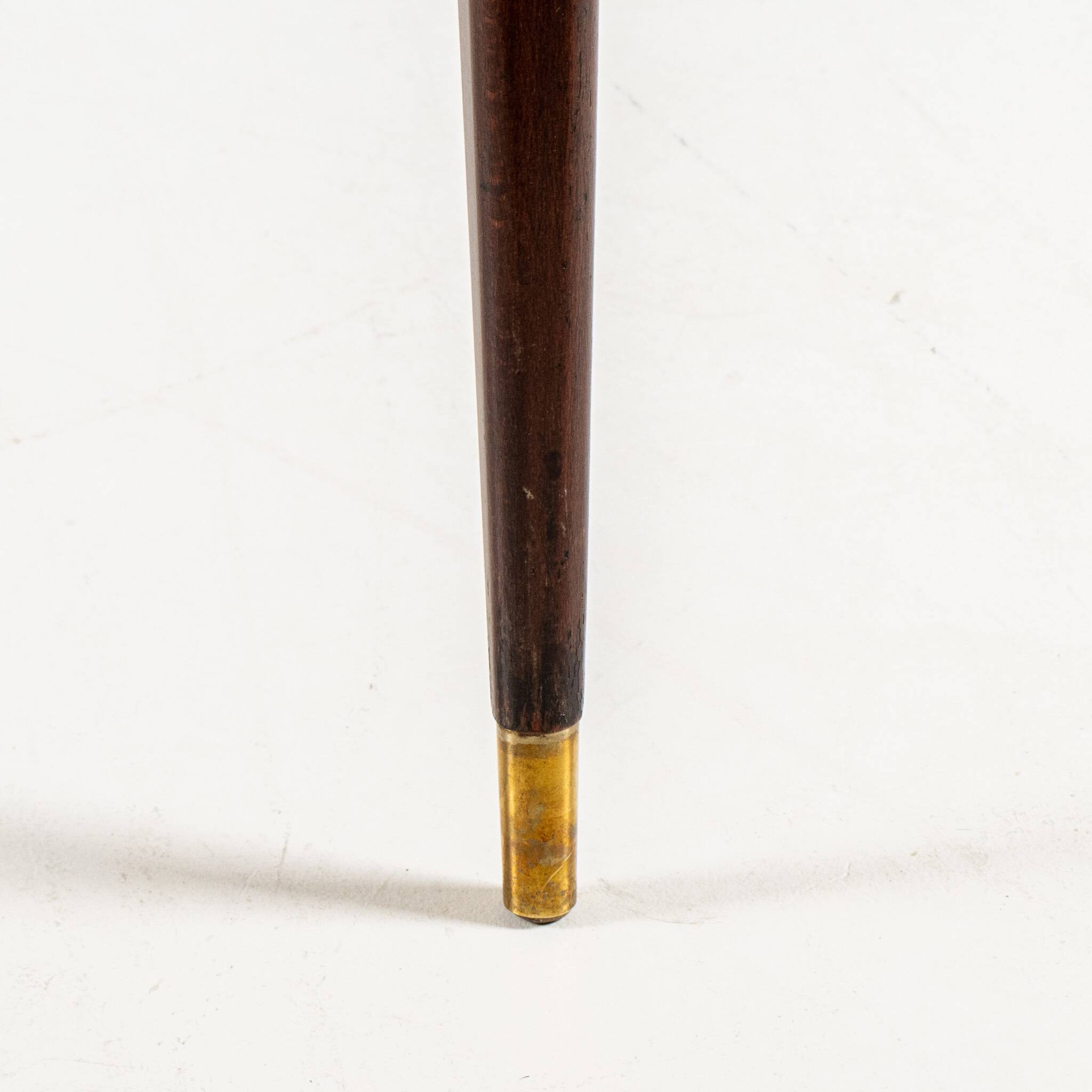 Vintage teak triangle coffee table 1960s Sweden