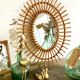 Old vintage rattan mirror 44x54cm