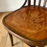 Curved wooden bistro chair 40s 50s