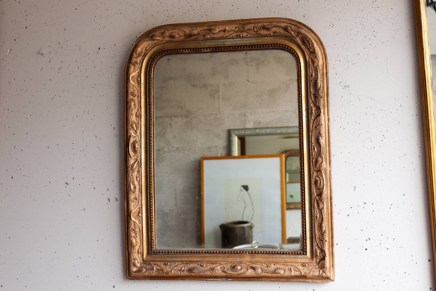 Antique gilded Louis Philippe mirror