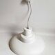 White lacquered chandelier Italian design 80s Diameter 50 cm
