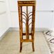 Vintage bamboo saddle pedestal table