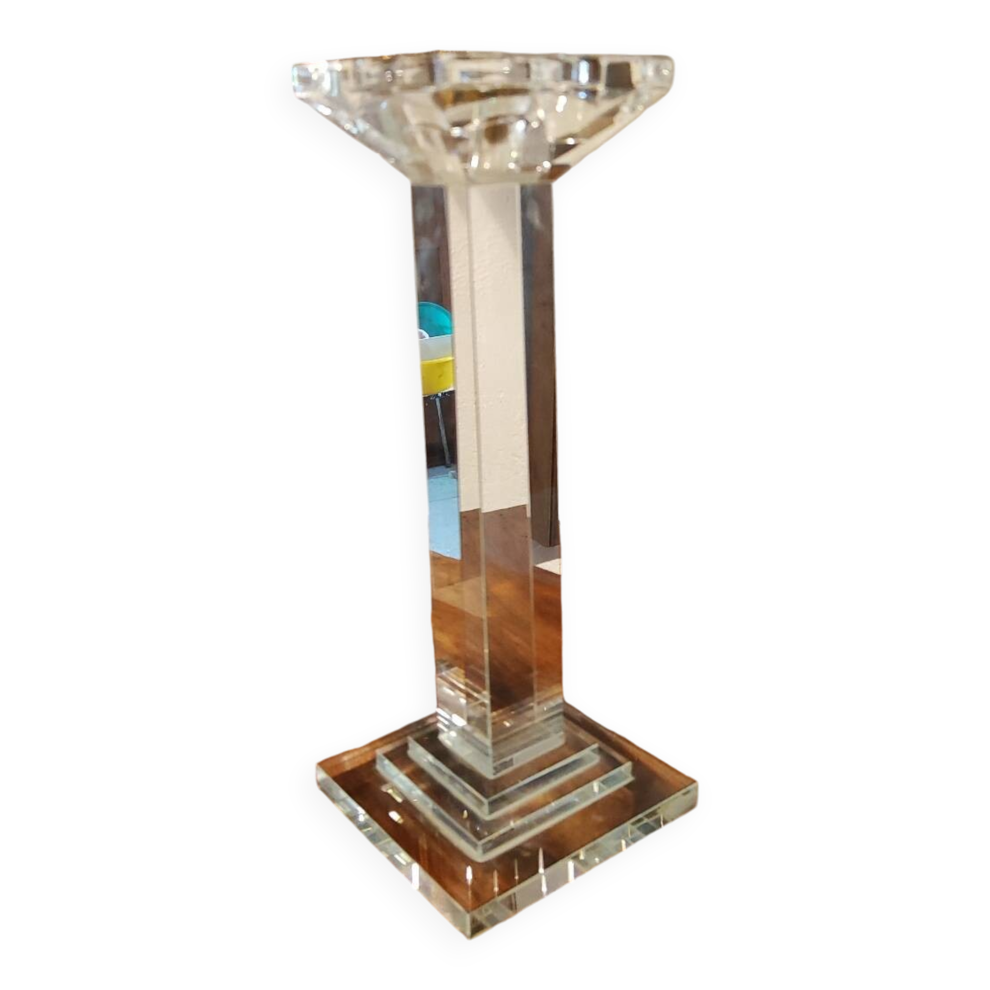 Large Crystal Candle Holder - Contemporary