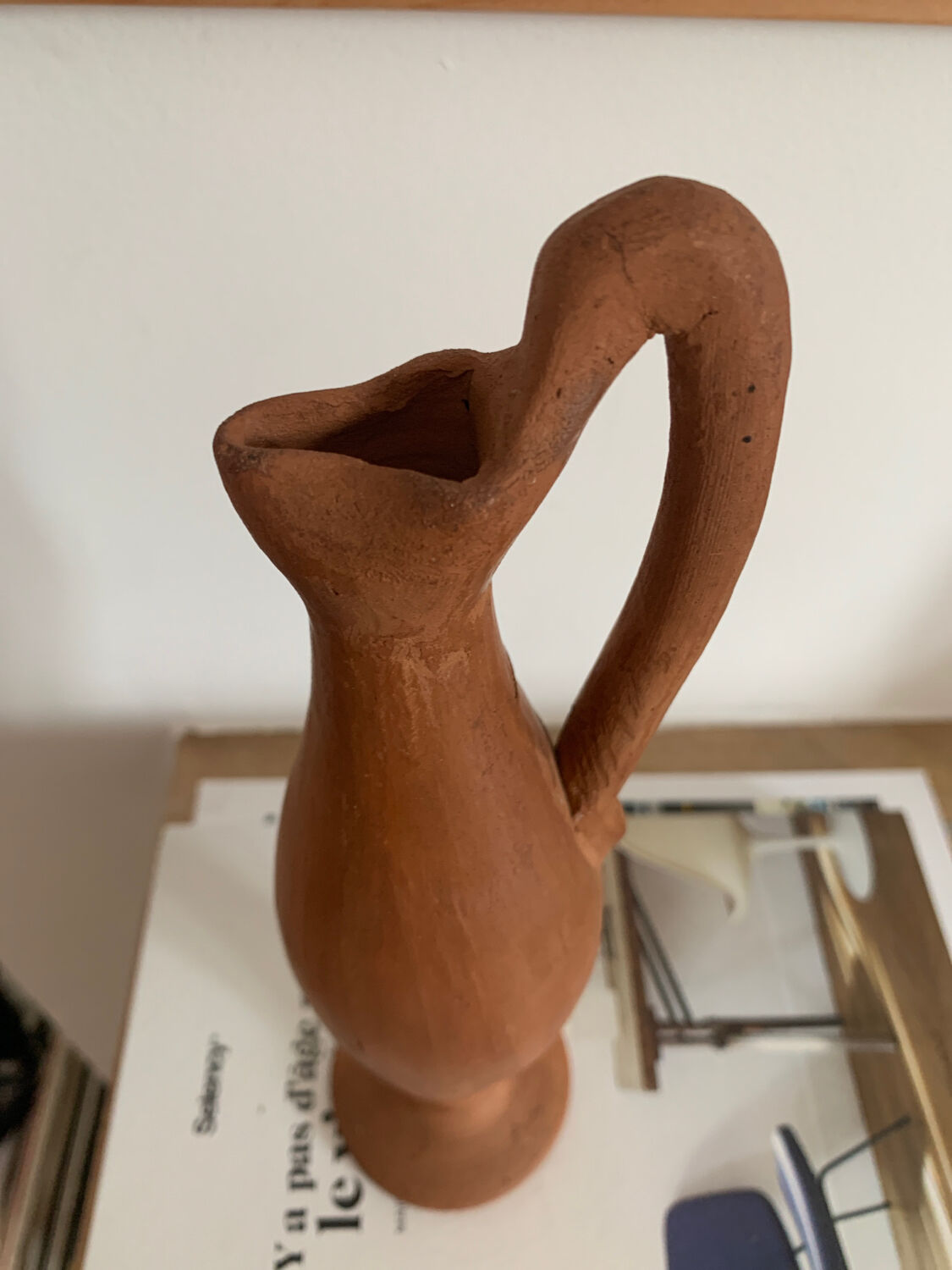 Decorative pot or vase in terracotta clay