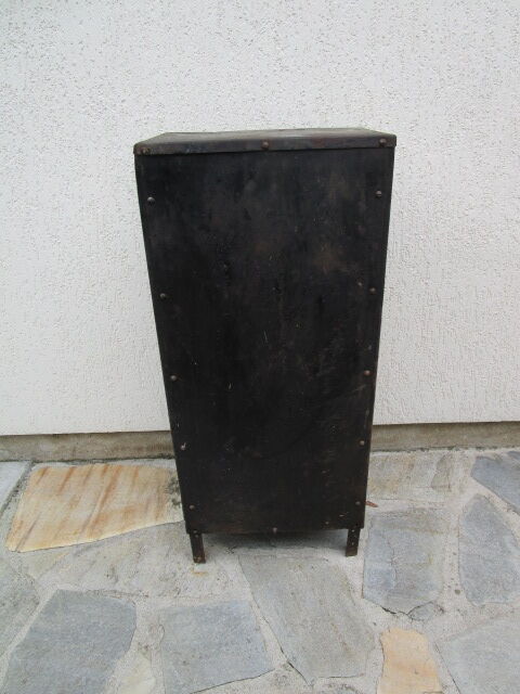 Workshop furniture with antique metal drawers