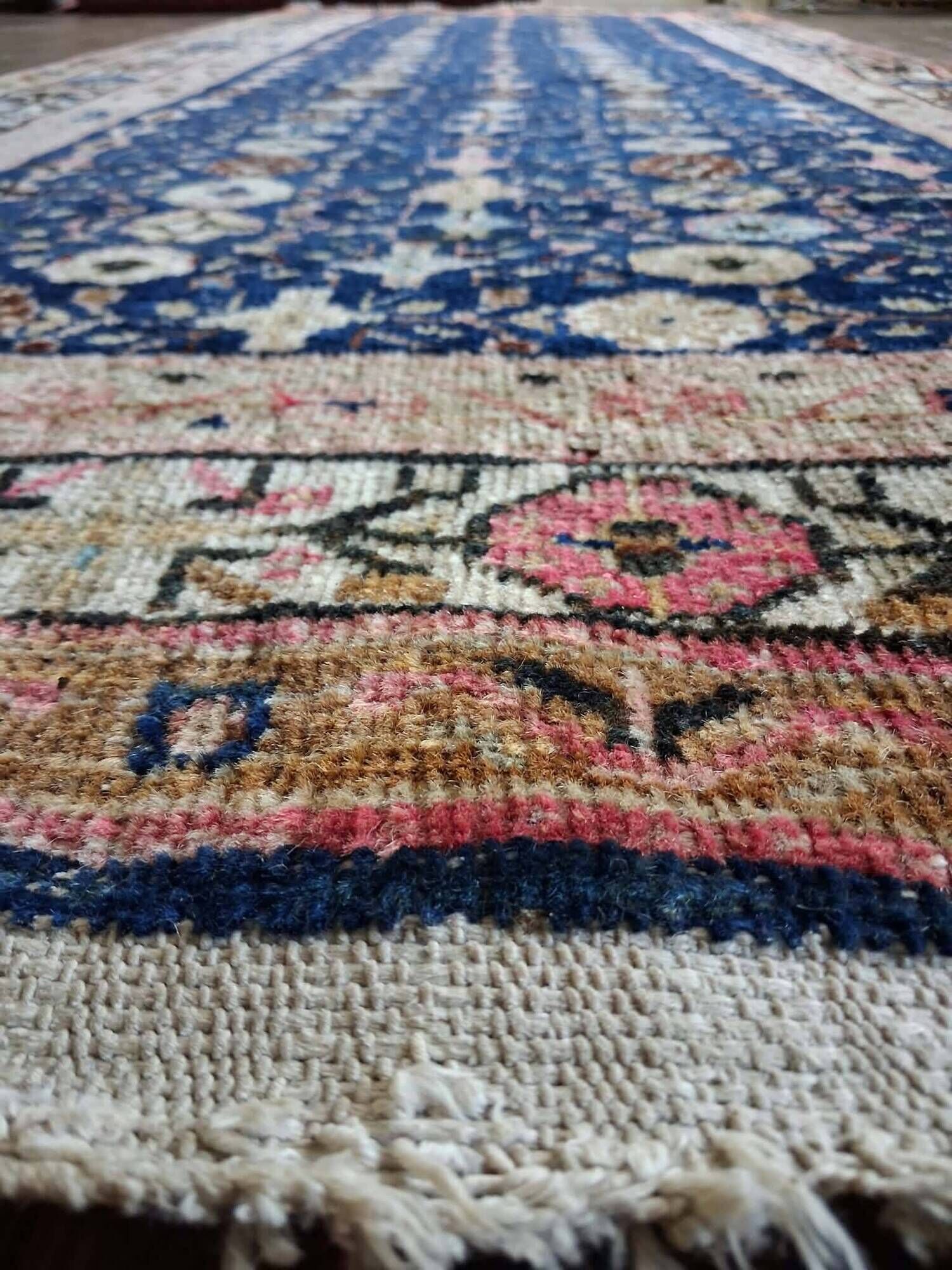 Handmade Persian Veramin hallway rug 264x106cm