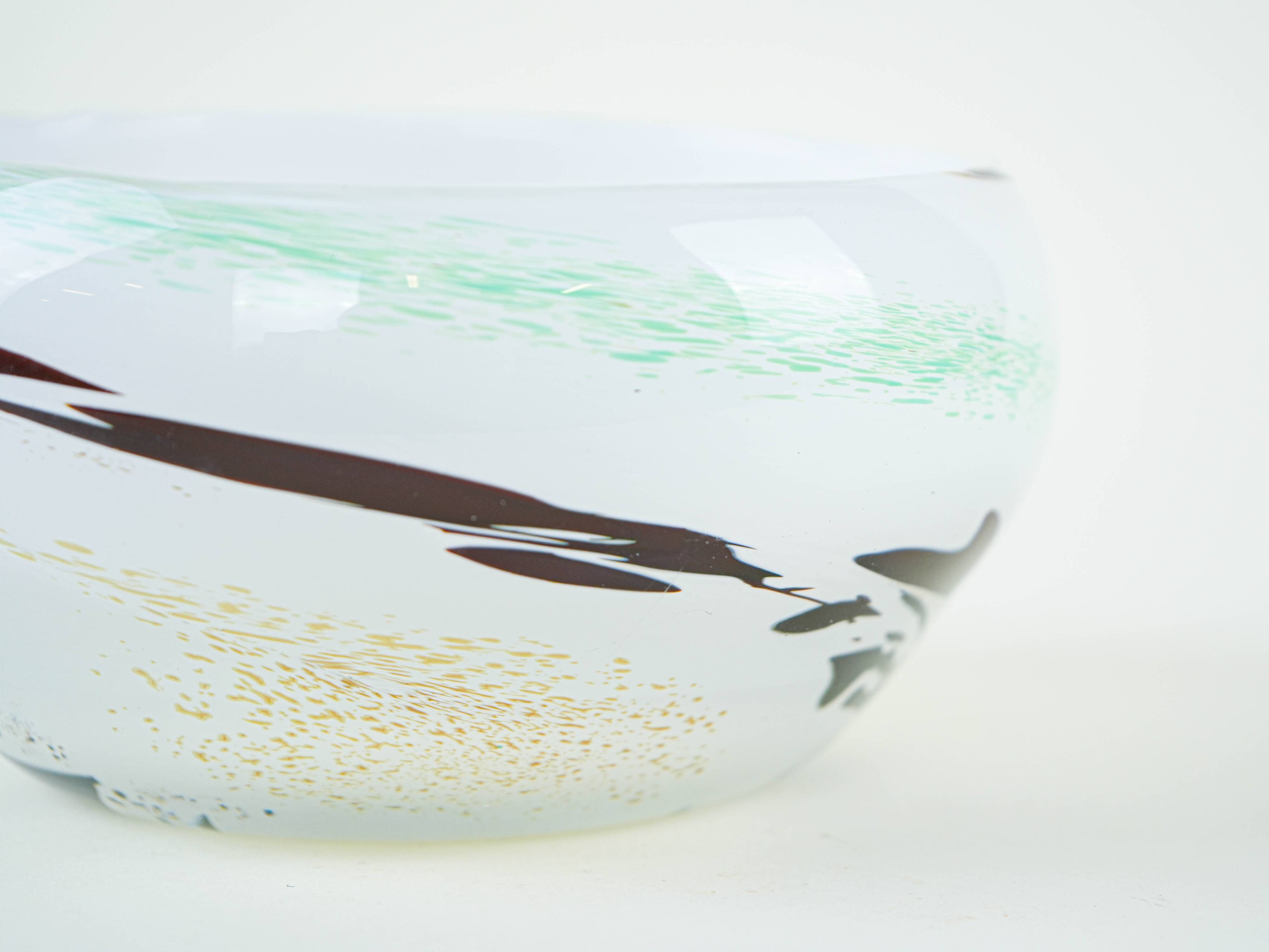 Glass bowl, Danish design, 1970s, made in Denmark