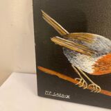 Bird painting on wood