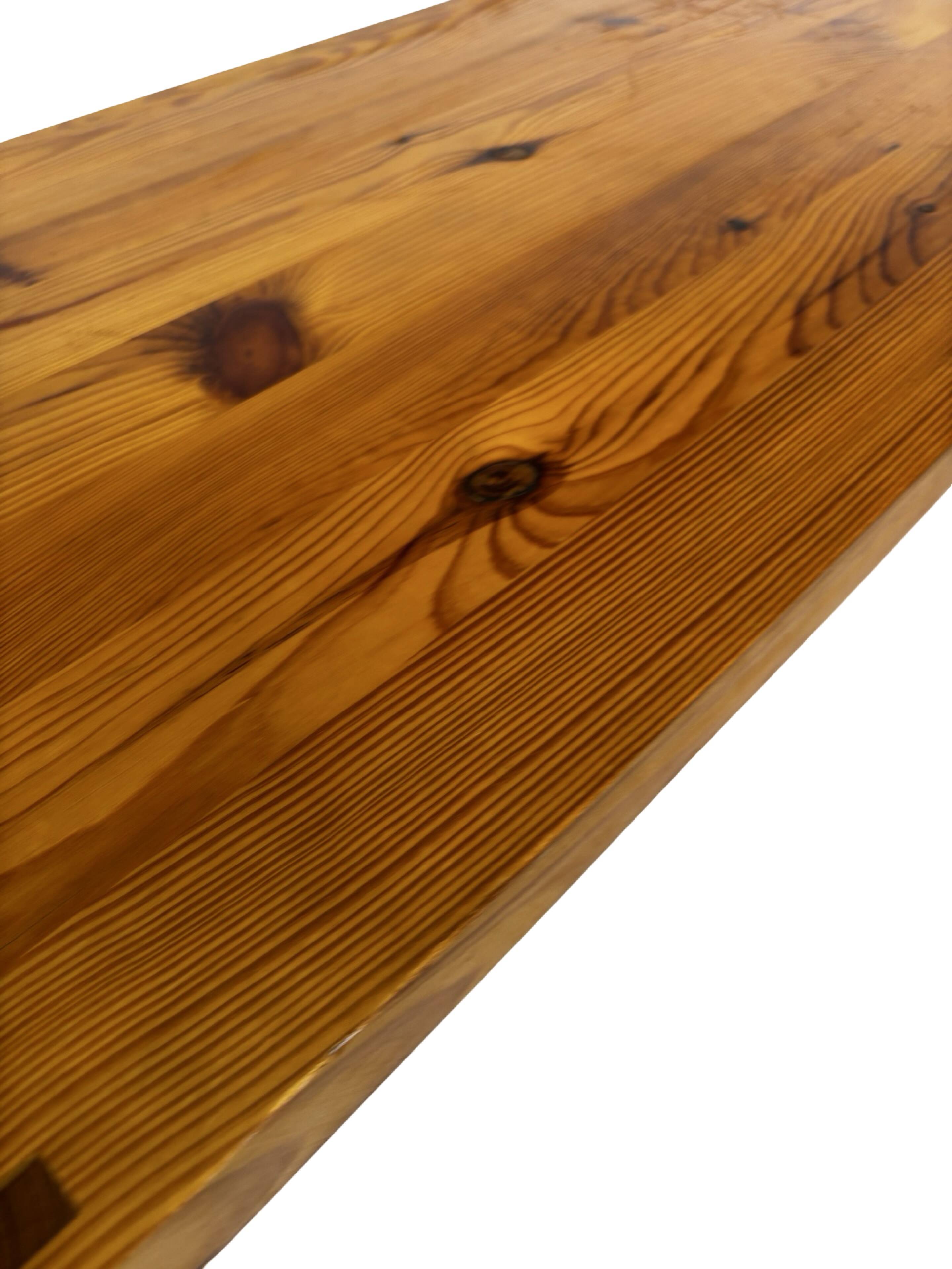 Table d'appoint vintage Ate Van Apeldoorn, pin, années 1970