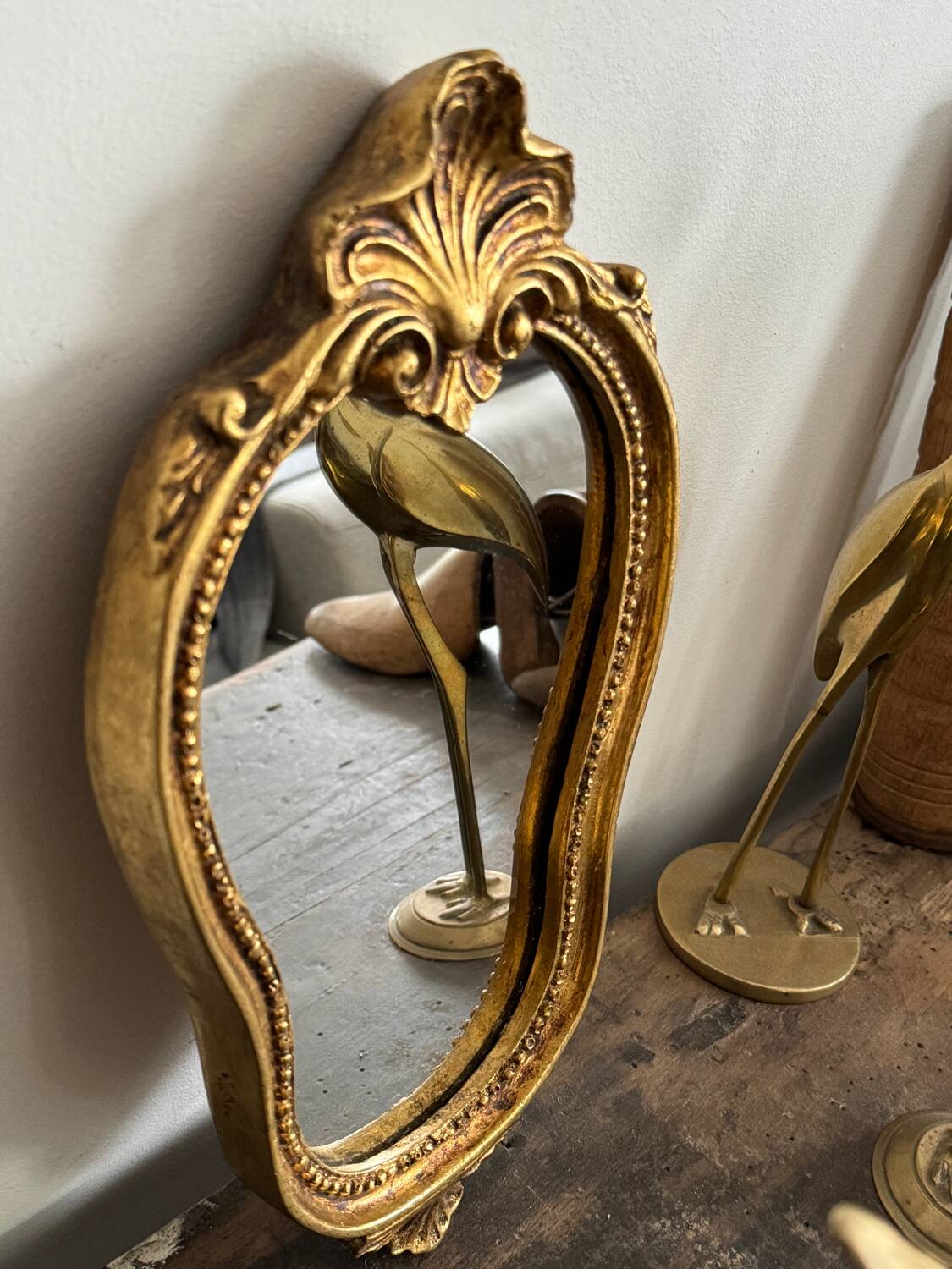 Old golden mirror 32x18cm