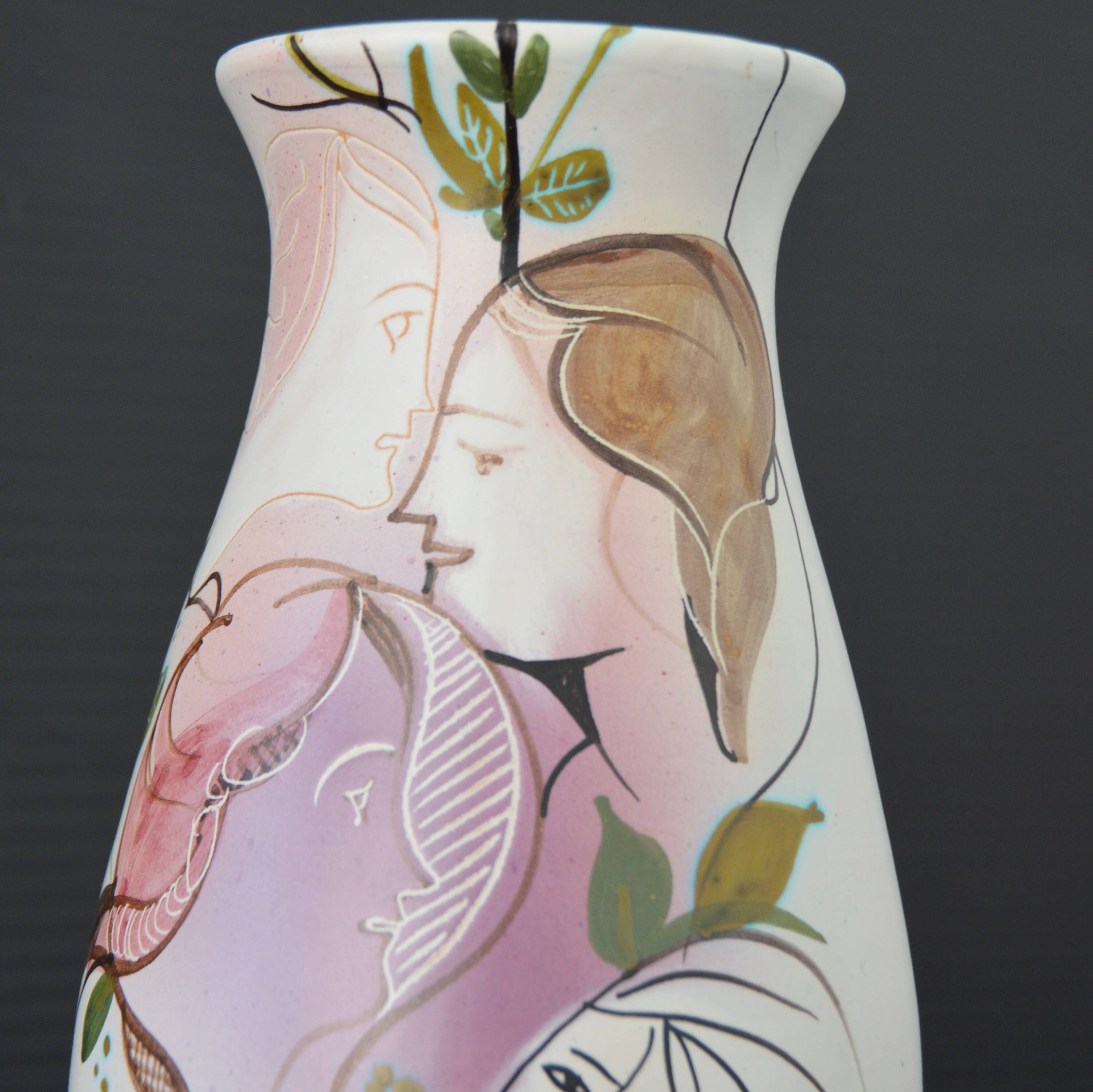 Ceramic vase by Cianciolo Noma, signed 1960