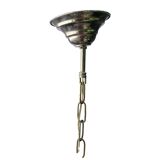 40s pendant chandelier with metal lampshades