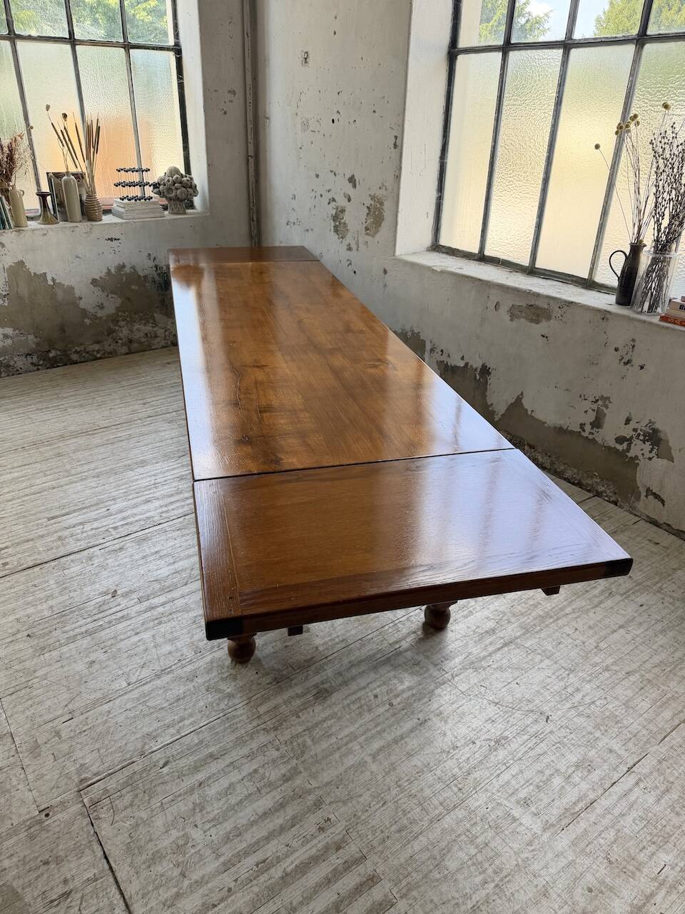 Table repas style drapière noyer 2m5/3m5 1900