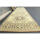 1970s Turkish Oushak Handmade Wool Cotton Yellow Runner 86x335