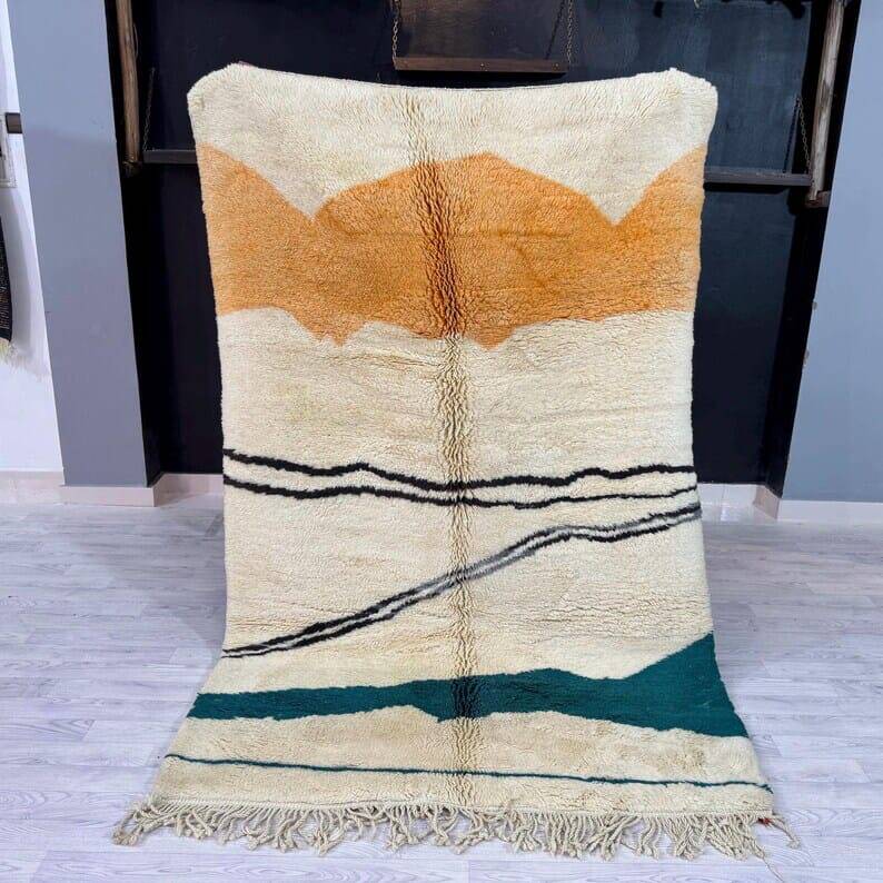 Traditional handmade wool rug size 100 x 200 cm