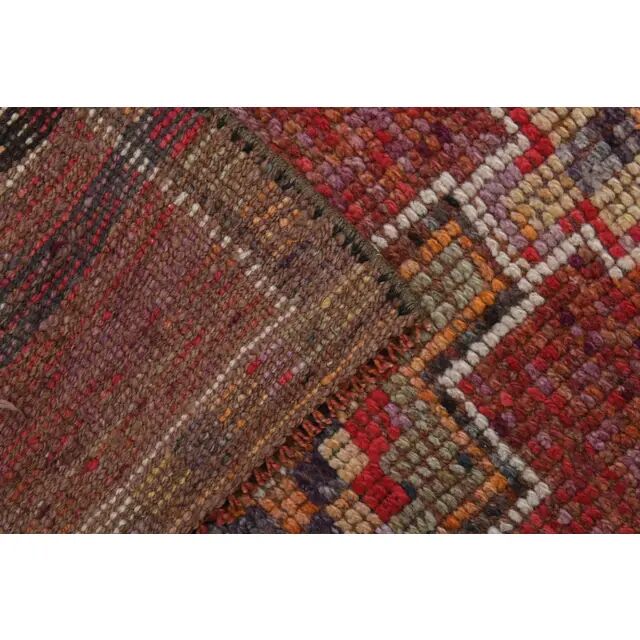 1970s Vintage Turkish Oushak Handmade  Orange Runner Rug 78x362