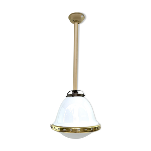 Lustre 1920 opaline et verre depoli