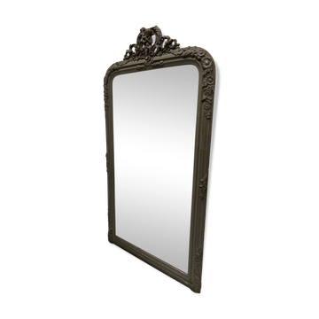 Louis XV style mirror in wood and patinated stucco, 20th century