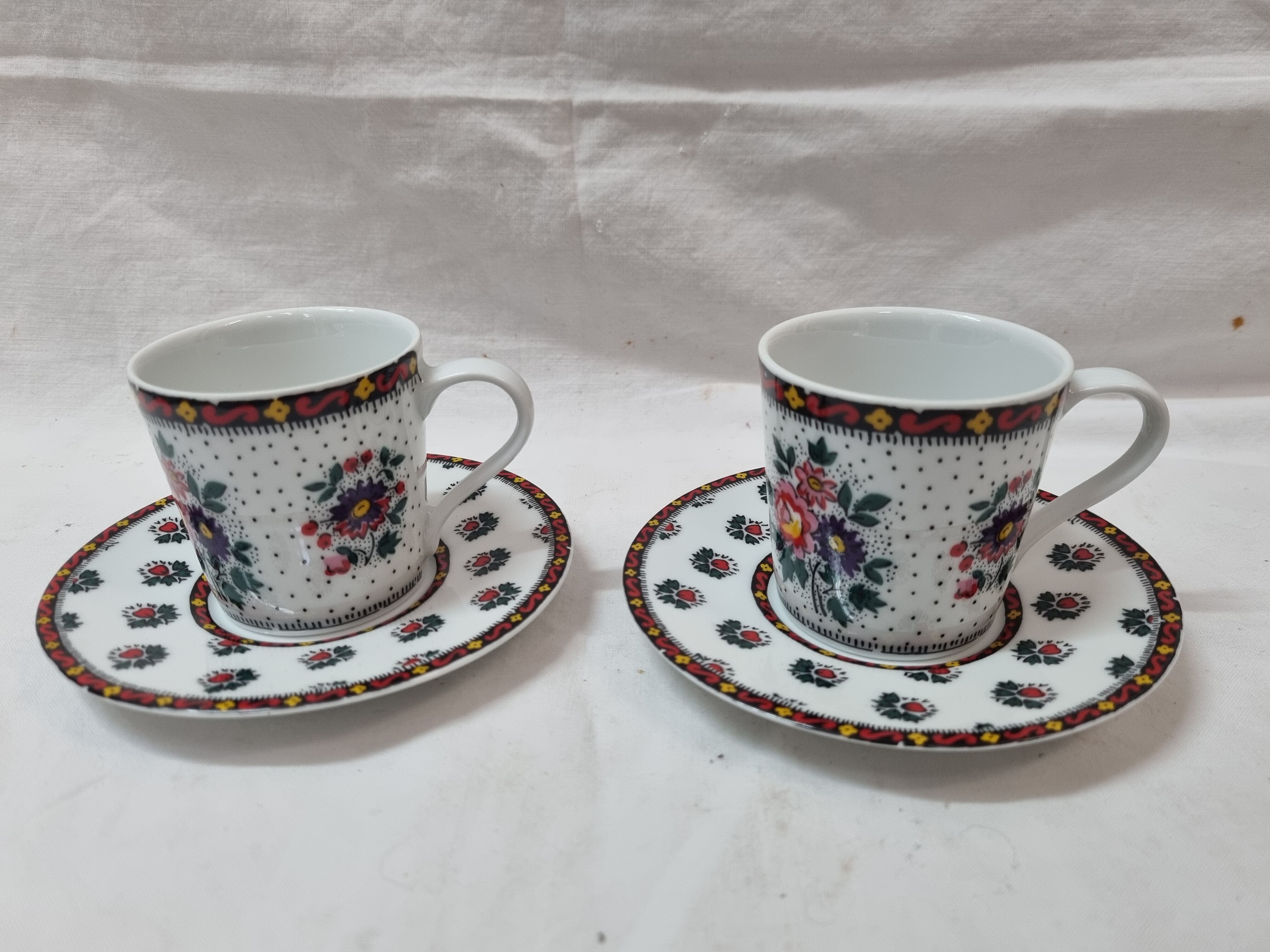 Tea & coffee set porcelain Solafrance Paris 5 pieces