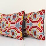 Paire de coussins Ikat