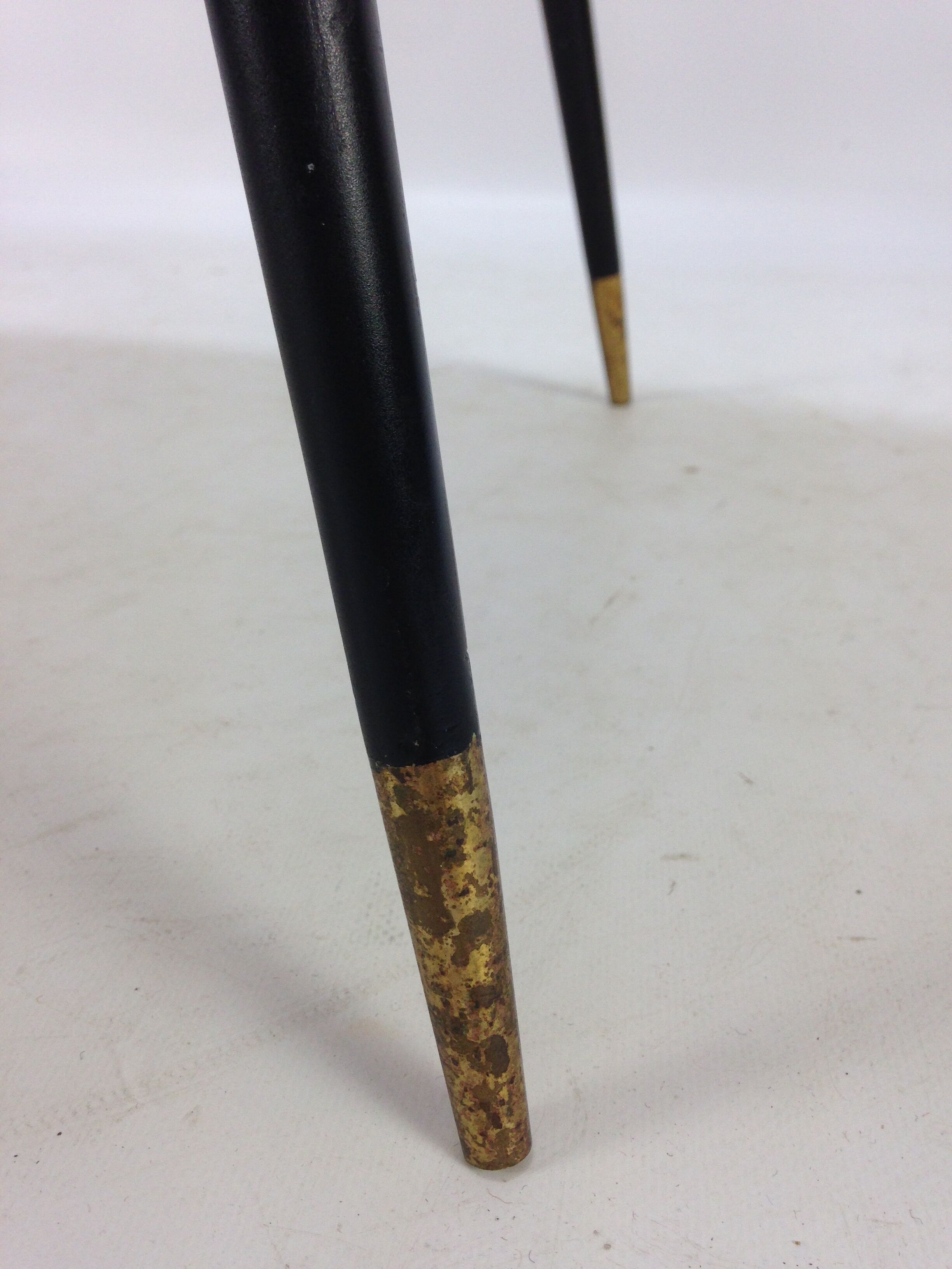 Italian Midcentury Coffee Table with Marble Top and Brass Feet, 1950s