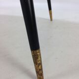 Italian Midcentury Coffee Table with Marble Top and Brass Feet, 1950s