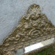 Old mirror with closed screens in golden repelled brass 72 x 42 cm