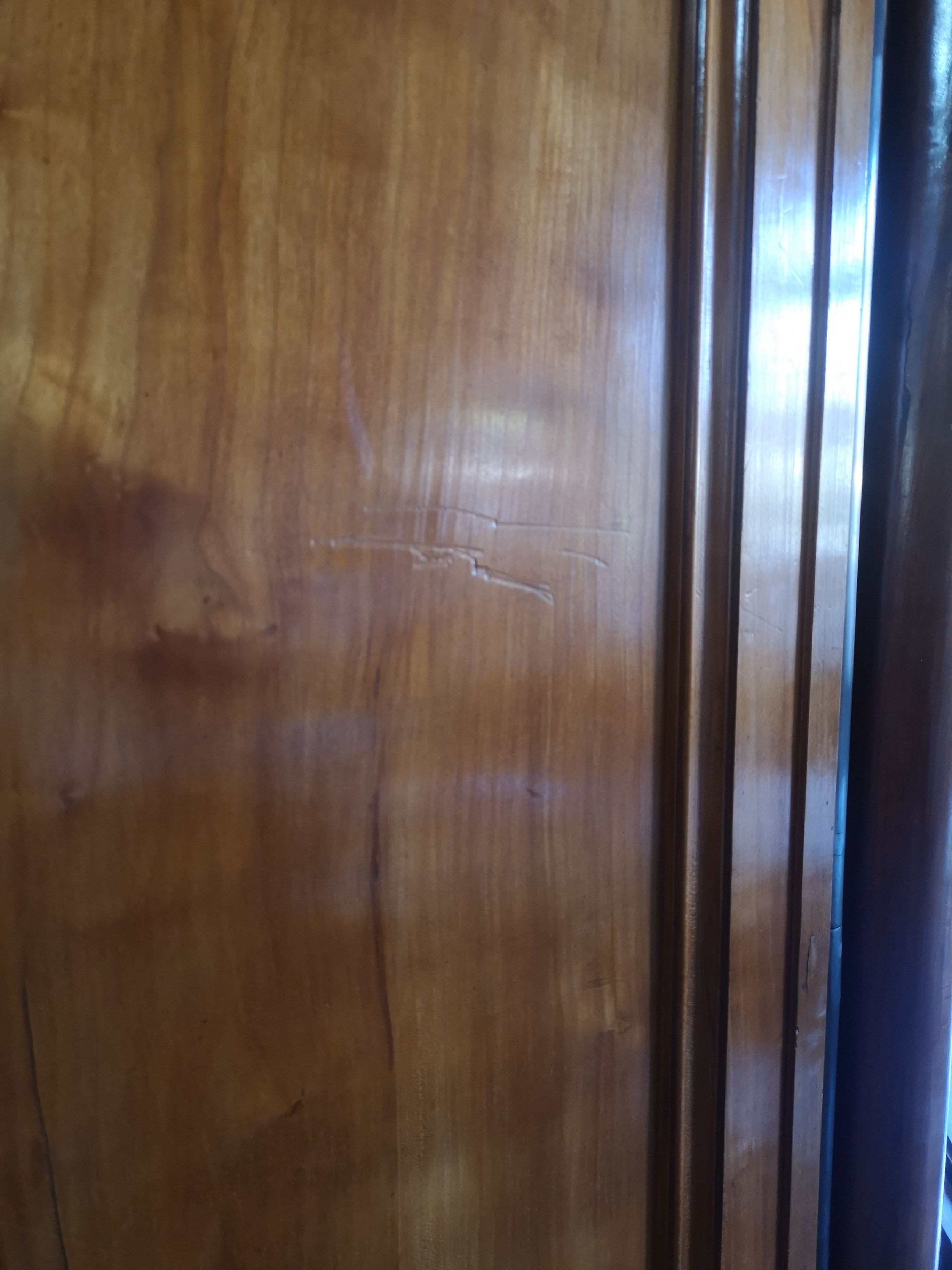 Cherry wood column wardrobe