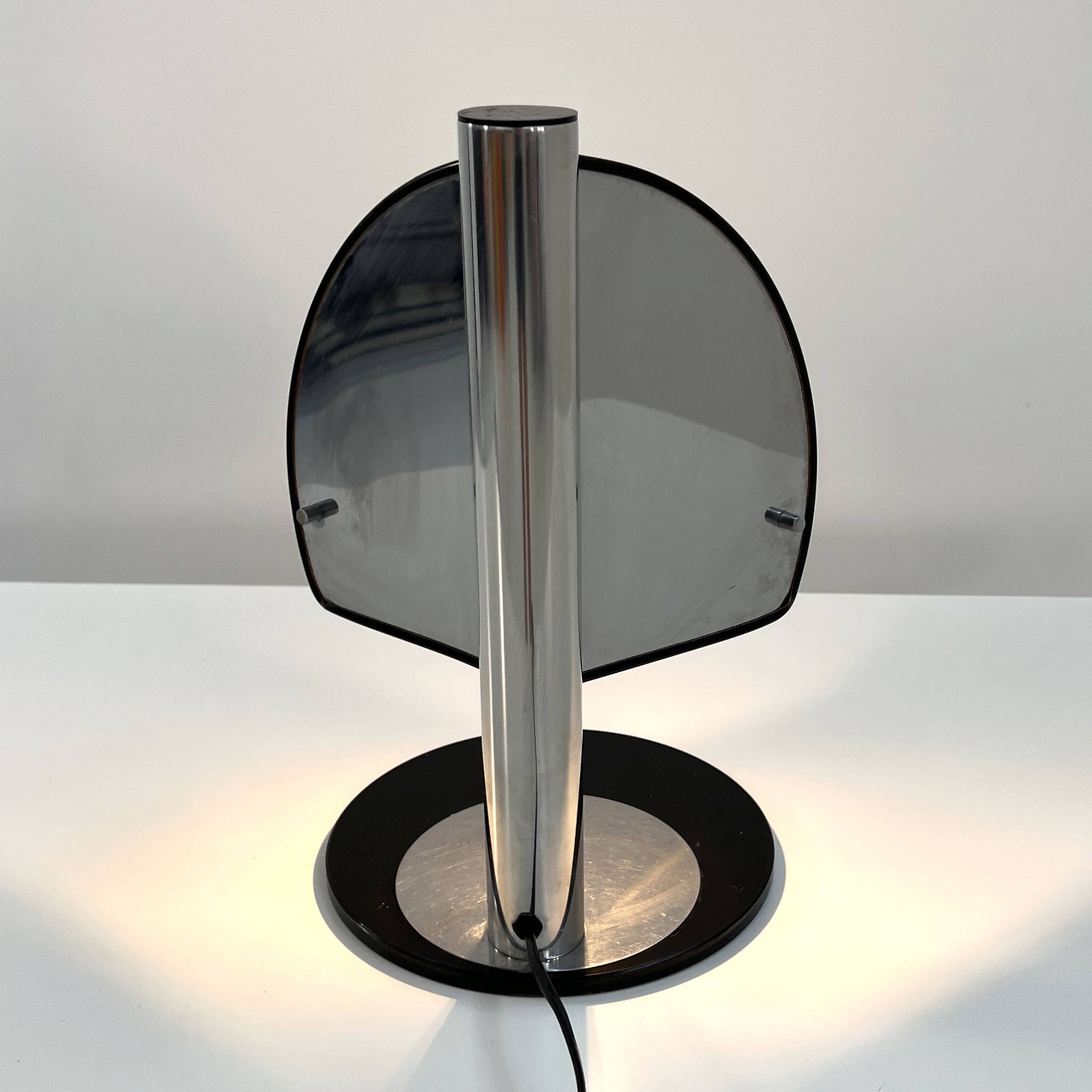 Lampe de table italienne chromée, 1970