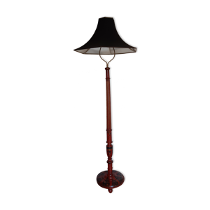 lampadaire art déco en bois sculpté à décor floral