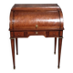 Louis XVI style cylinder desk in cube marquetry
