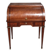 Louis XVI style cylinder desk in cube marquetry