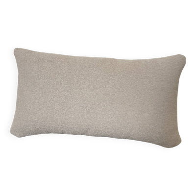 Coussin bouclette gris clair