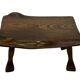 Mid-Century Organic Wooden Side Tables, circa 1960's wabi sabi brutalist