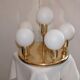 Ceiling lamp 6 opaline globes 1980