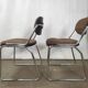 Vintage office chairs fabric and chrome
