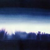 Blue landscape in ink 1