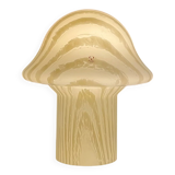Mushroom table lamp by Peill and Putzler in striped glass, 1970.