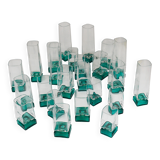 Set of 24 Luigi Bormioli Postmodern Light & Music Monet glasses, Italy, 1980s.