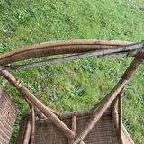 Ancien rocking-chair chair en rotin
