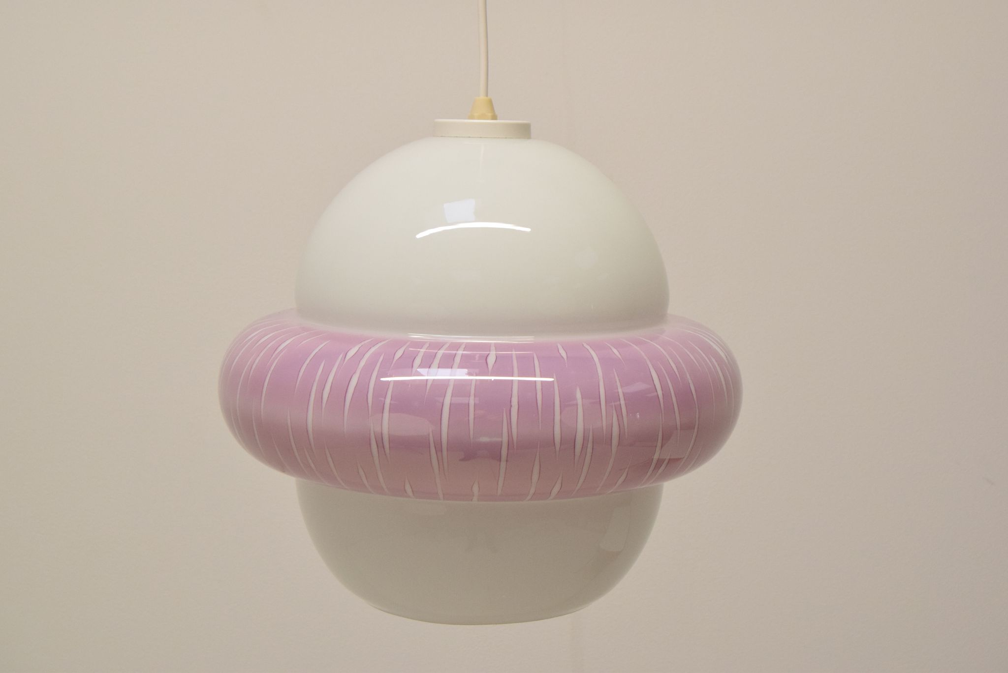 Suspension en verre du milieu du siècle, années 1960