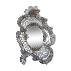 miroir vénitien à poser, début XXème - 50x35cm