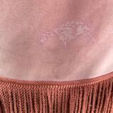 Toad style armchair in pink velvet